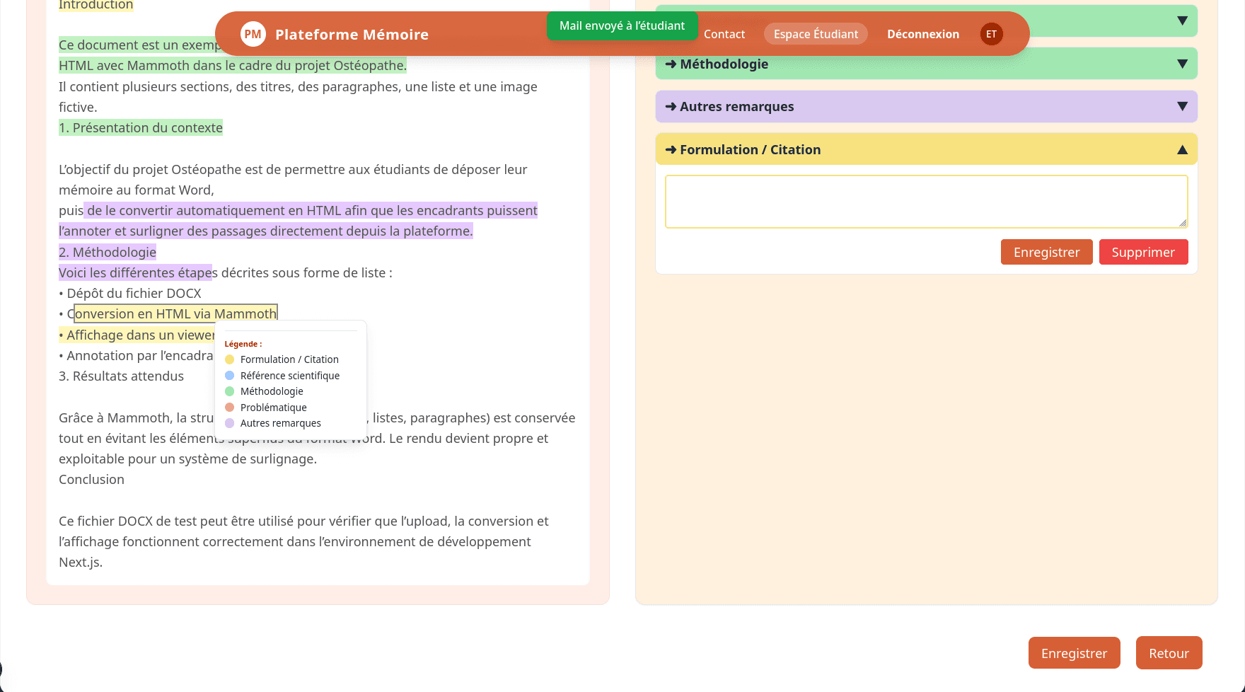 Système d'annotations
